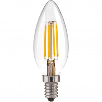 Филаментная светодиодная лампа Свеча ELEKTROSTANDARD BLE1409 C35 9W 3300K E14 CW35 прозрачный Филаментная светодиодная лампа Свеча ELEKTROSTANDARD BLE1409 C35 9W 3300K E14 CW35 прозрачный