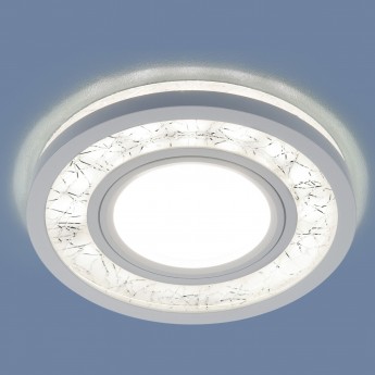 Светильник встраиваемый ELEKTROSTANDARD 7020 MR16 WH/SL белый/серебро Светильник встраиваемый ELEKTROSTANDARD 7020 MR16 WH/SL белый/серебро