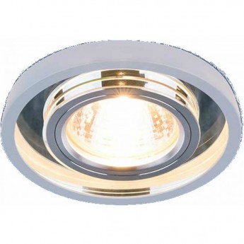 Точечный светильник ELEKTROSTANDARD 7021 MR16 SL/WH с LED подсветкой, зеркальный/белый Точечный светильник ELEKTROSTANDARD 7021 MR16 SL/WH с LED подсветкой, зеркальный/белый
