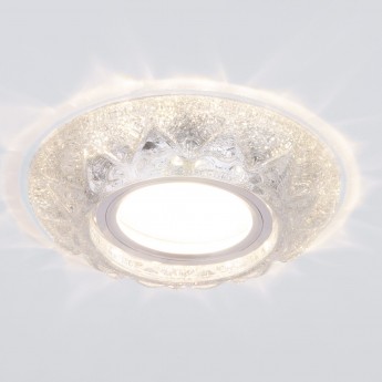 Точечный светильник с LED подсветкой ELEKTROSTANDARD 7249 MR16 SL серебряный блеск Точечный светильник с LED подсветкой ELEKTROSTANDARD 7249 MR16 SL серебряный блеск