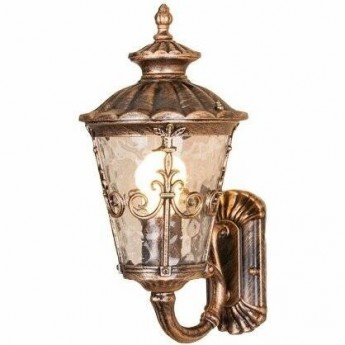 Уличный настенный светильник ELEKTROSTANDARD DIADEMA U IP44 черное золото Уличный настенный светильник ELEKTROSTANDARD DIADEMA U IP44 черное золото