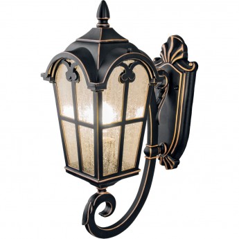 Уличный настенный светильник ELEKTROSTANDARD MIRA U черное золото Уличный настенный светильник ELEKTROSTANDARD MIRA U черное золото